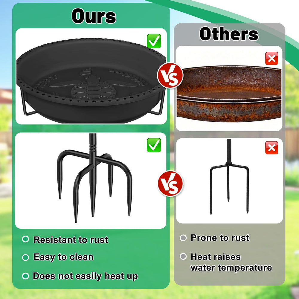YOADEHOA Bird Bath filled with water for birds