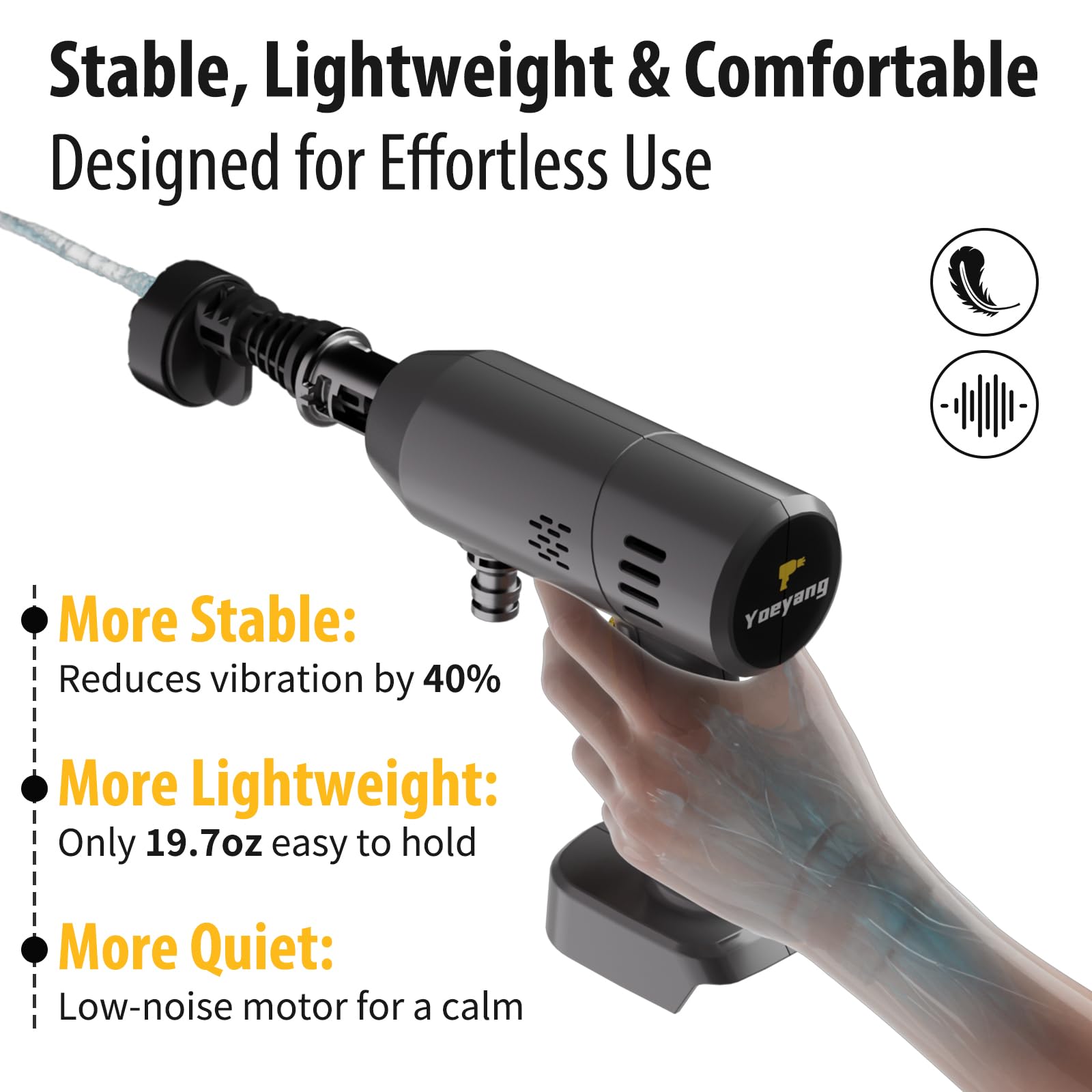 Yoeyang handheld tool kit with 6-in-1 adjustable nozzle