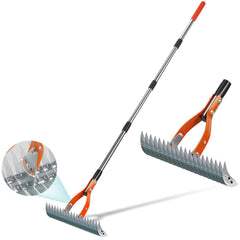Yofidra Thatch Rake 15-inch head with 19 tines