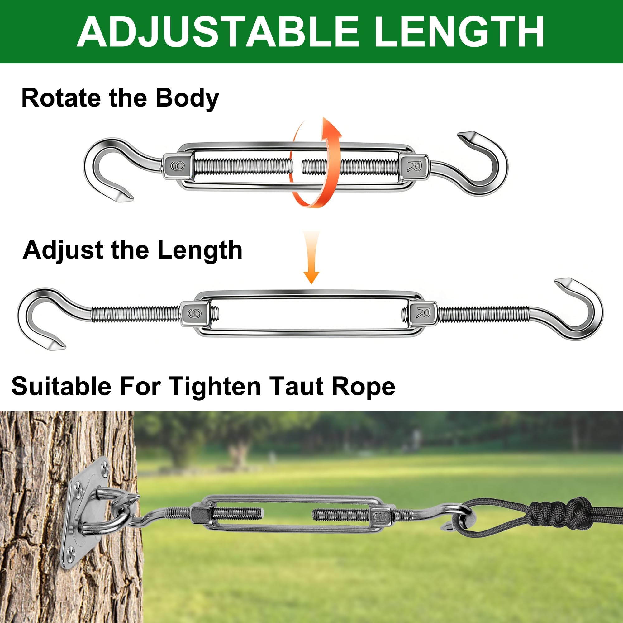 YOFIT 5 Inch Turnbuckle kit showcasing all six pieces