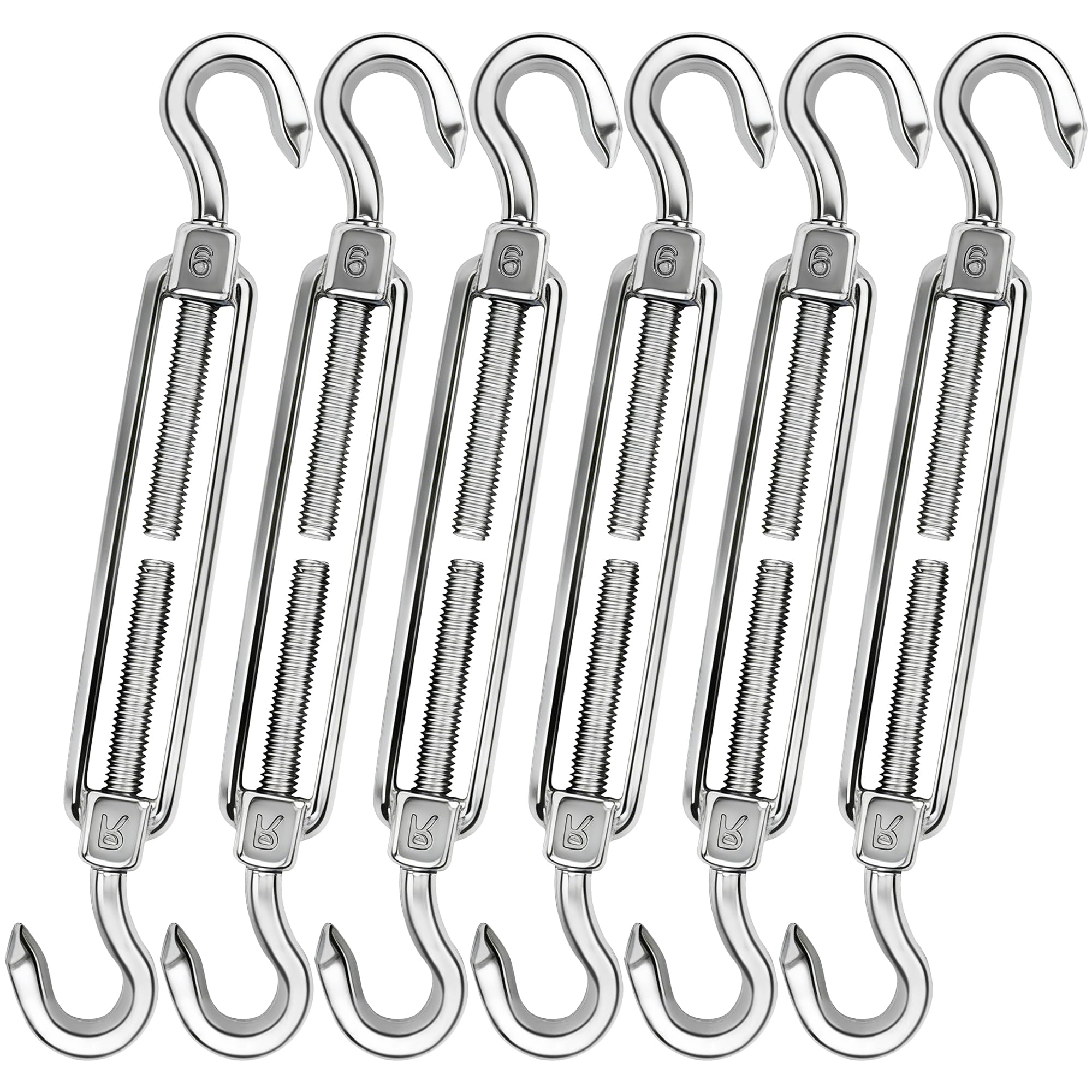 YOFIT 6 Inch Turnbuckle Kit with 6 stainless steel pieces
