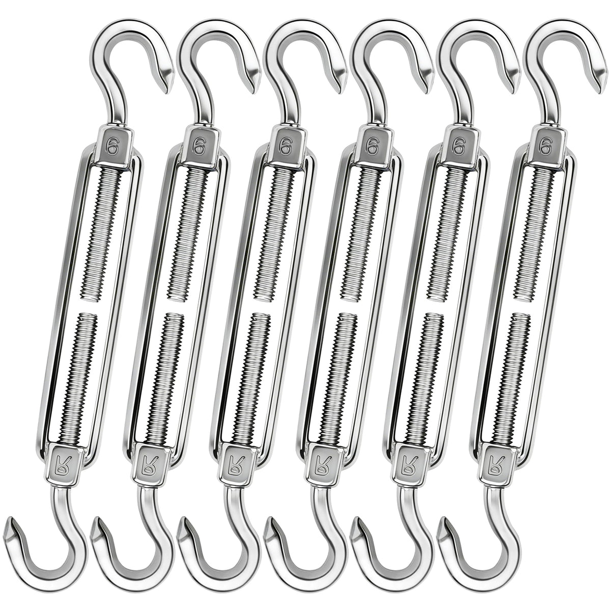 YOFIT 6 Inch Turnbuckle Kit with 6 stainless steel pieces