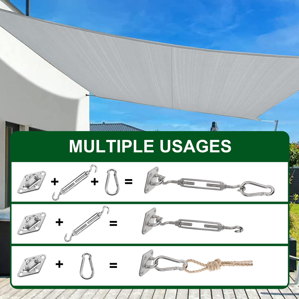 YOFIT Shade Sail Hardware Kit installation example