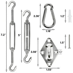 YOFIT stainless steel pad eyes and screws