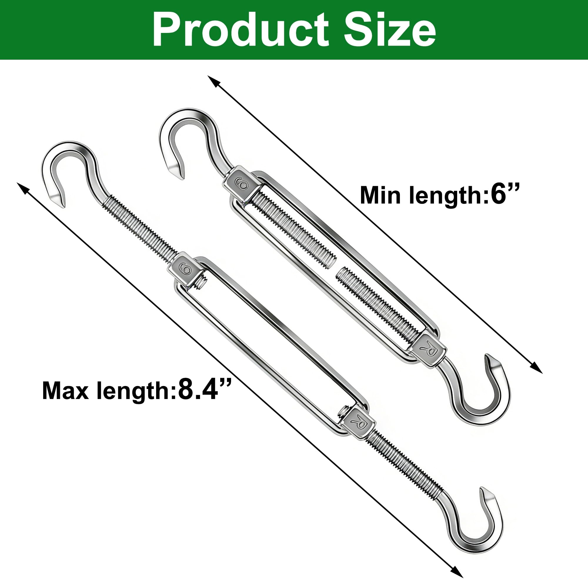 YOFIT turnbuckle kit in silver colour displayed on a white background