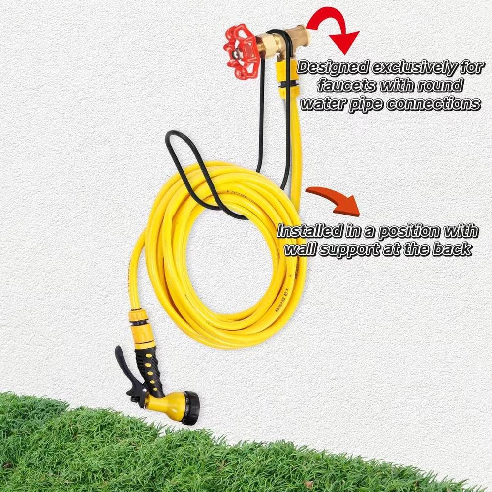 Yoniccal hose hook hanging on a faucet
