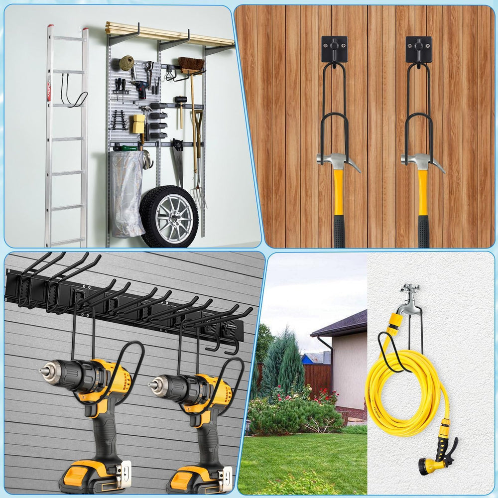 Yoniccal hose hook supporting a garden hose