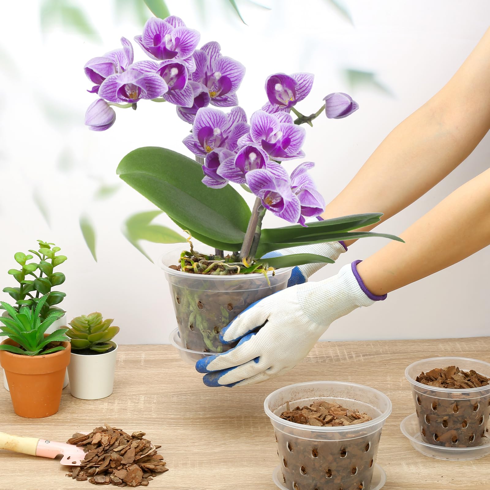 YOPIKUU orchid pot showcasing drainage feature
