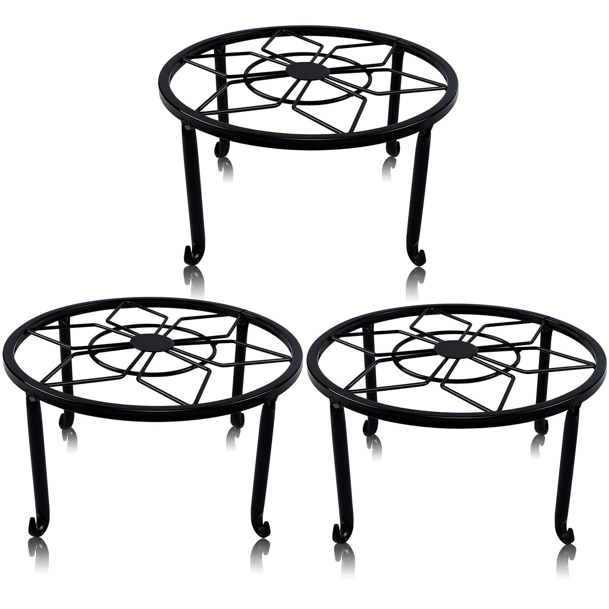 yosager 3 Pack Metal Plant Stands front view