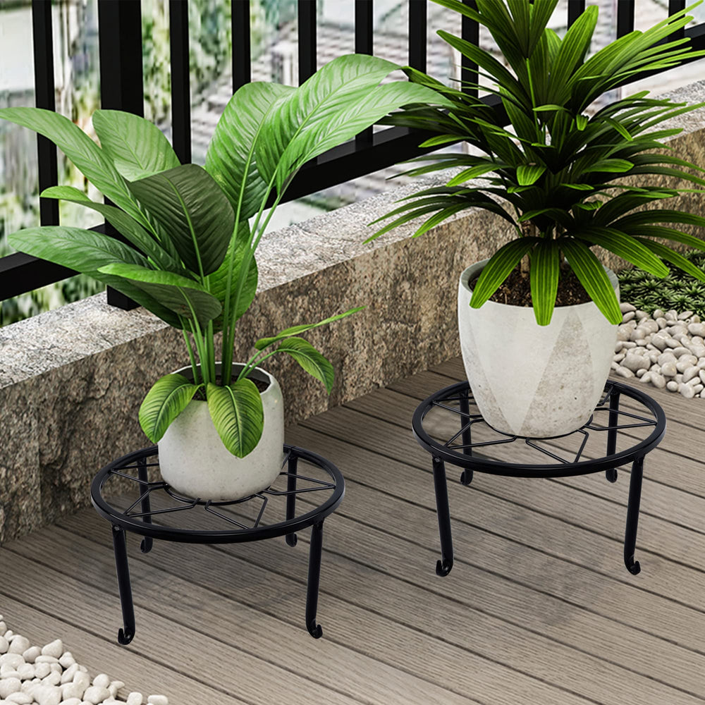 yosager Metal Plant Stand with potted plant