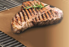 Yoshi Copper Grill and Bake Mats in packaging, showcasing copper colour
