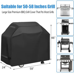 YOTOM 58 Inch Grill Cover folded for easy transport