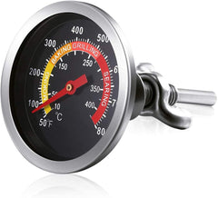 YOTOM BBQ Grill Temperature Gauge mounted on grill