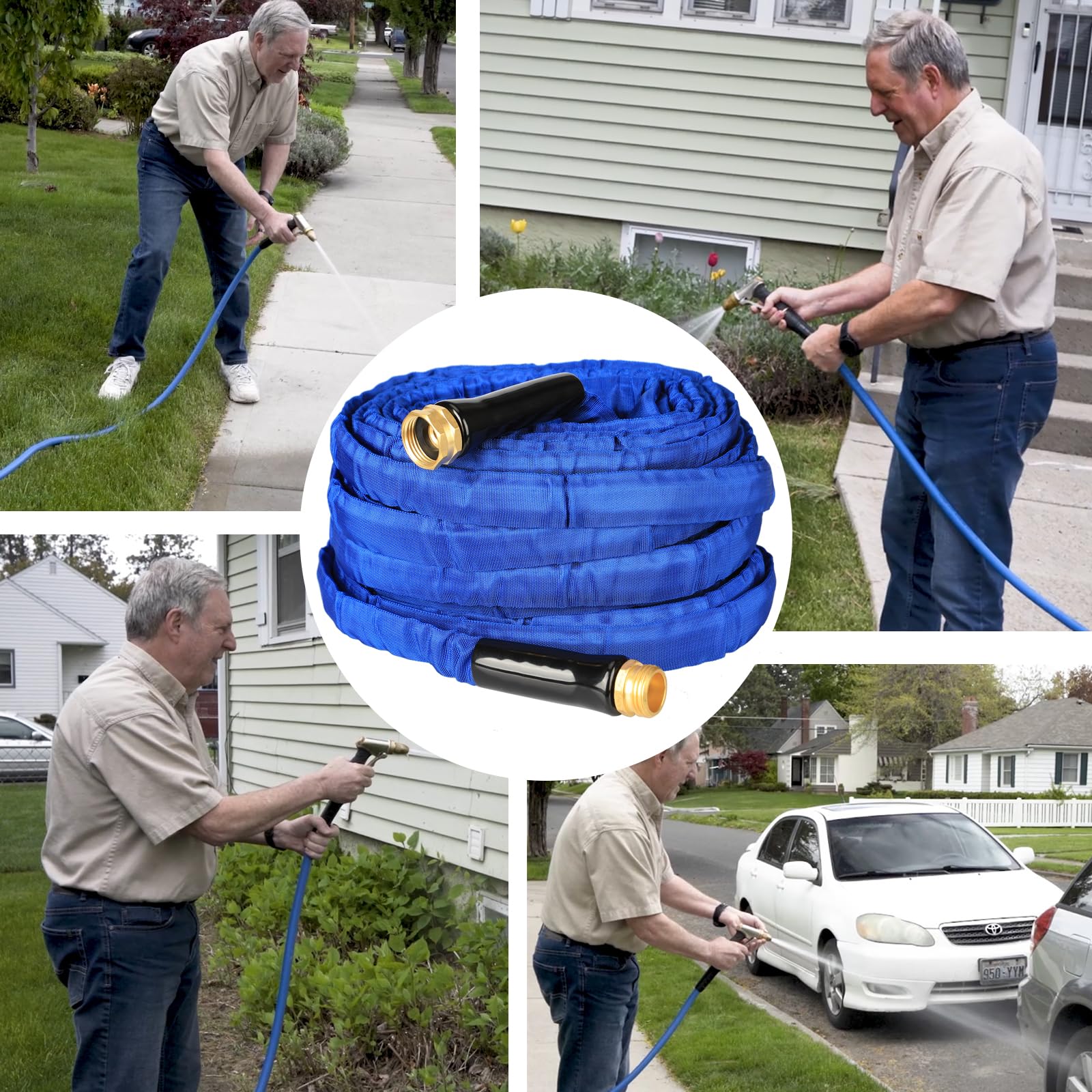 YOTOO Garden Hose packaging and included fittings