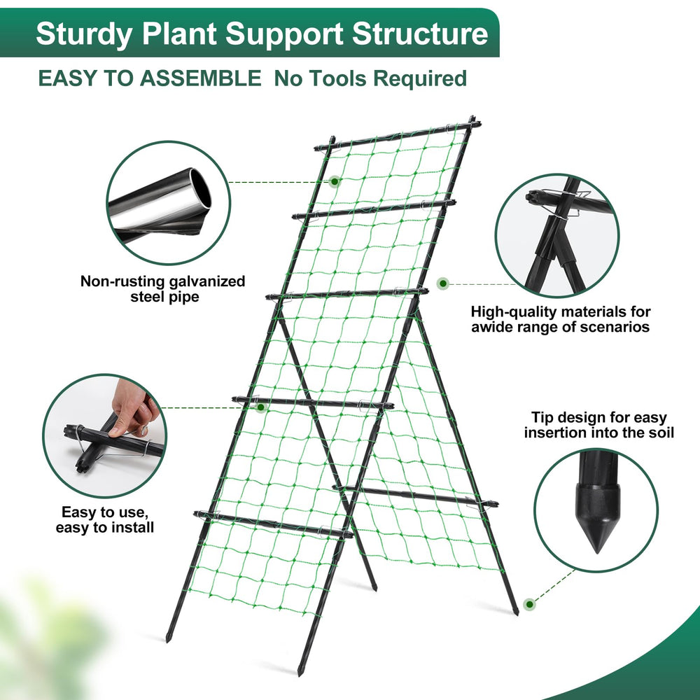 yotoworth Cucumber Trellis details of the steel tubing