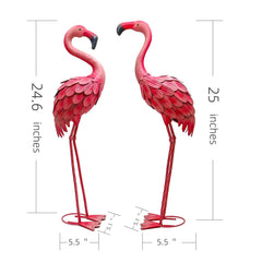 YOUKI Flamingo Statue side view with vibrant colours