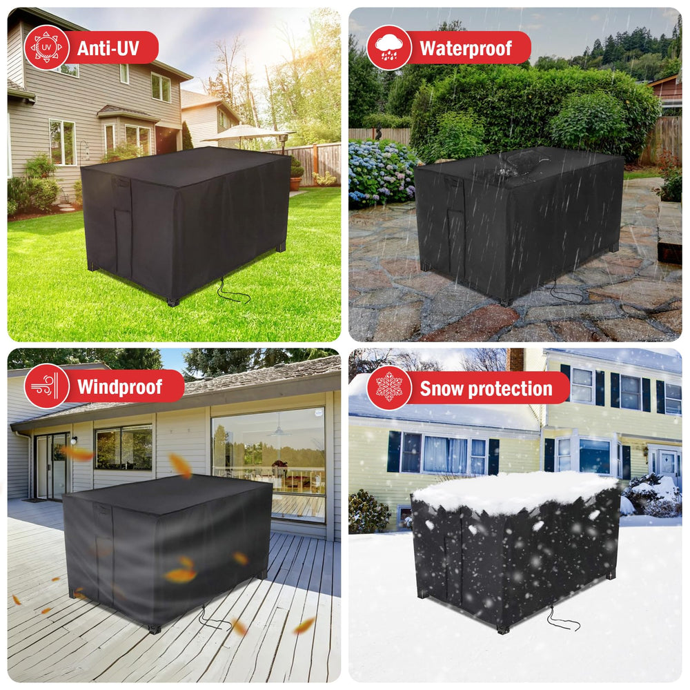 Youlvy fire pit cover secured against wind