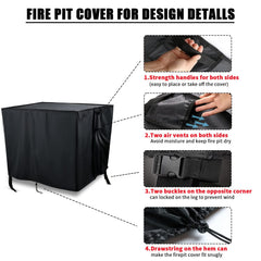 Youlvy fire pit cover with handles for easy installation