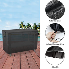Youlvy Outdoor Prep Table Cover side view with drawstring