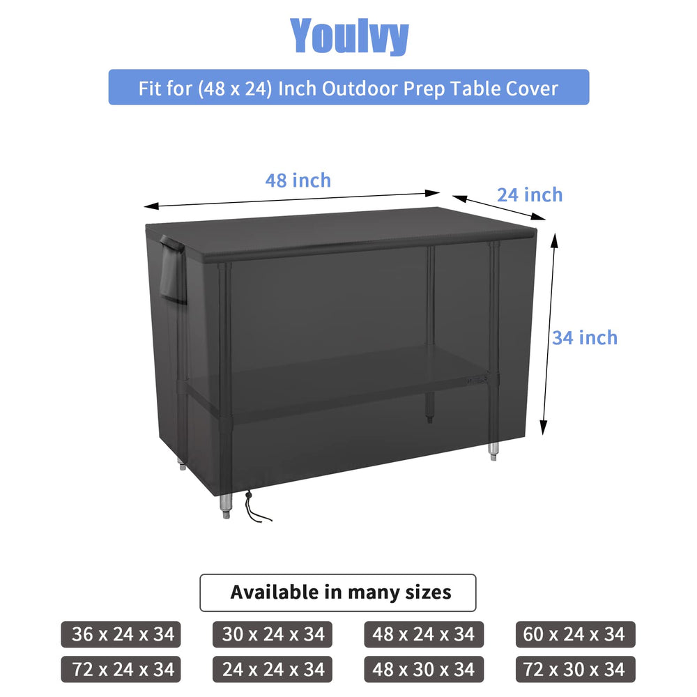 Youlvy Outdoor Prep Table Cover with drawstring