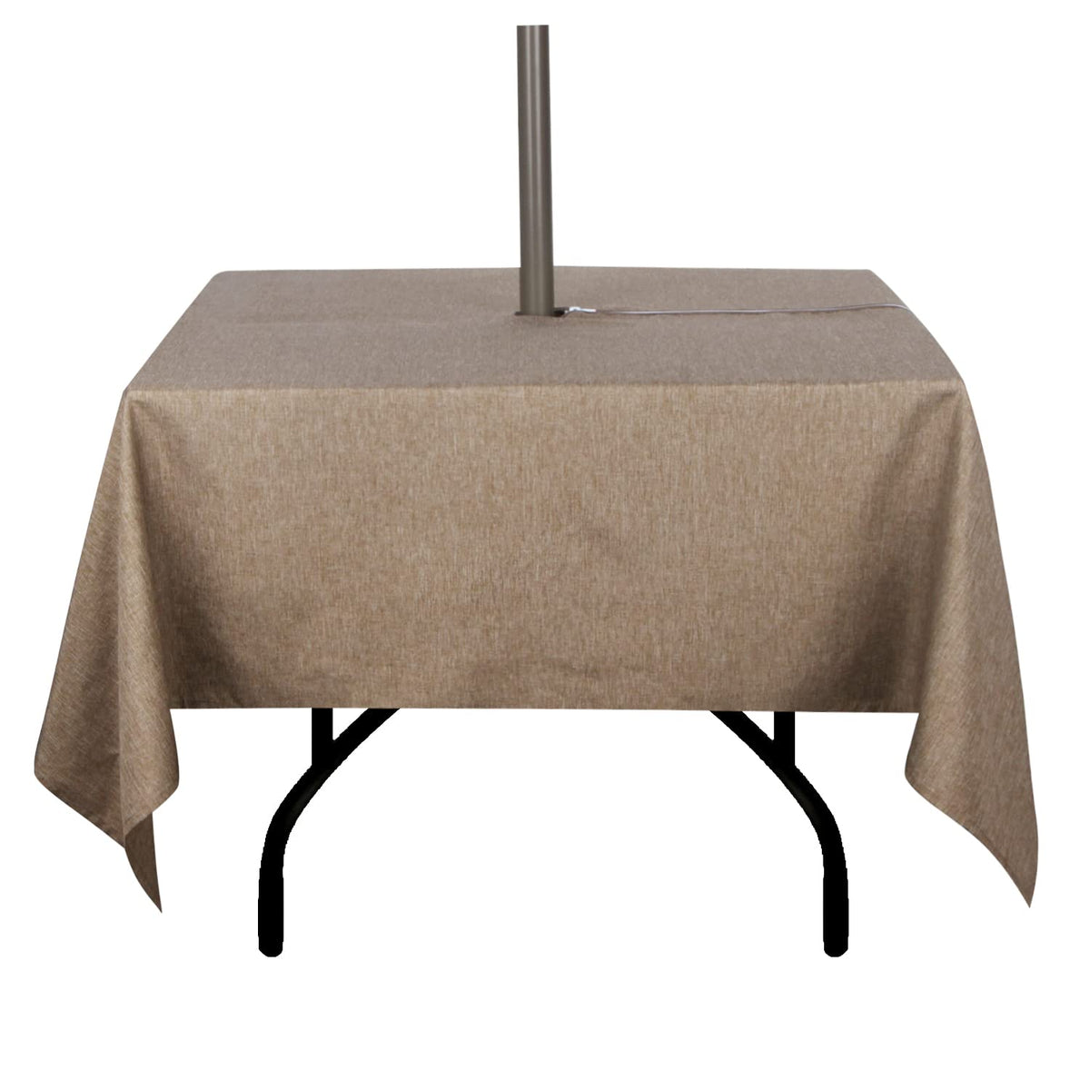 youngseahome Outdoor Tablecloth 60x60 Flax front view