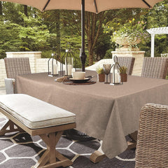 youngseahome tablecloth with umbrella hole zip detail