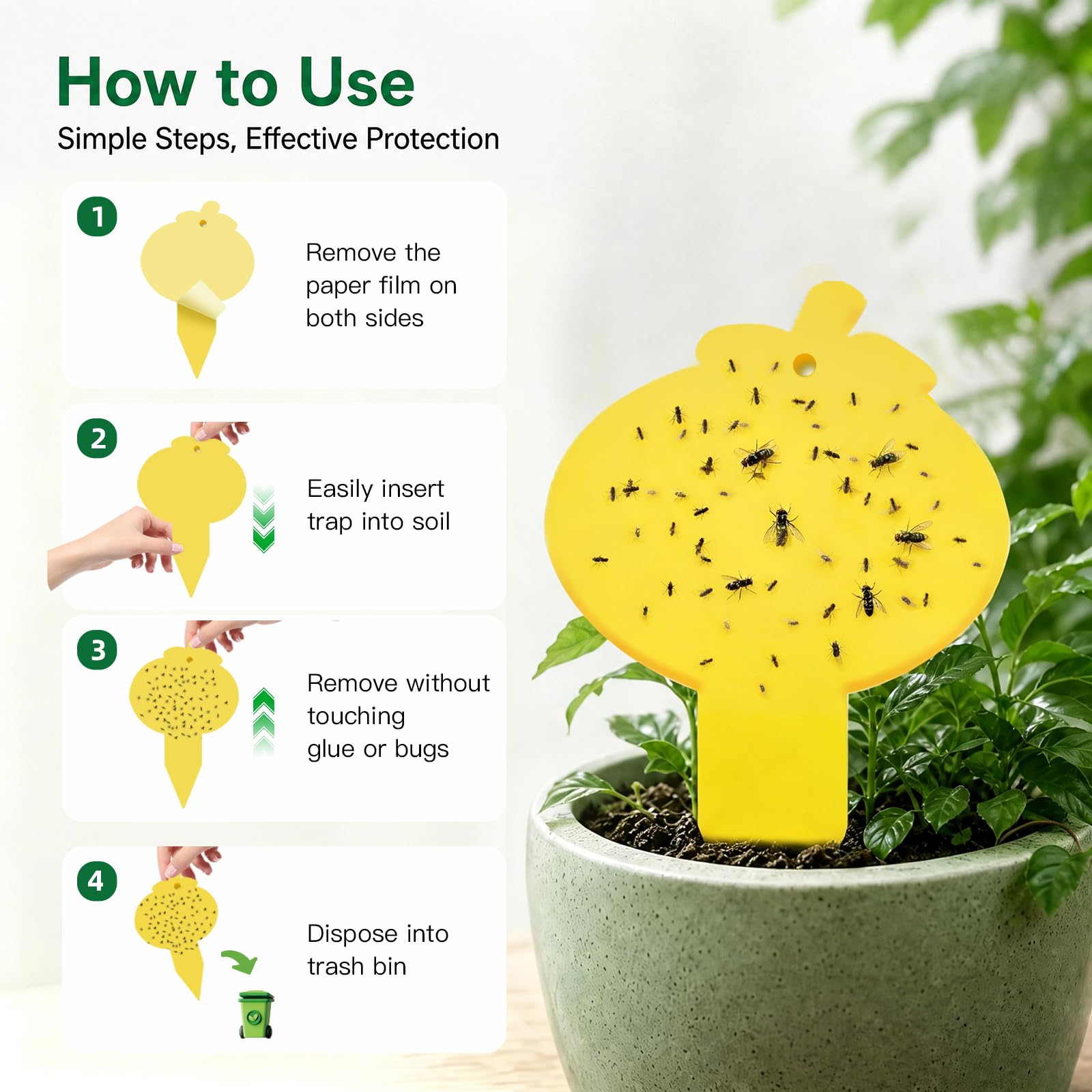 YourDaDa Yellow Sticky Trap hanging from a branch