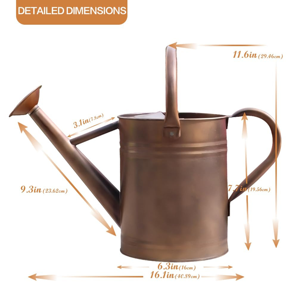 yourjoy Galvanized Metal Watering Can displayed as a planter with flowers