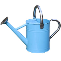 yourjoy Metal Watering Can 1 Gallon Blue front view