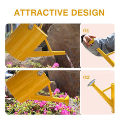 yourjoy Metal Watering Can used in garden setting with plants