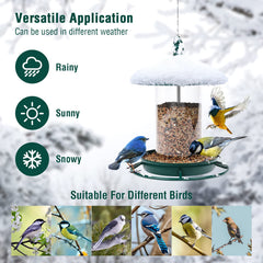 Youvip Bird Feeder pack of 2, side view showing metal build