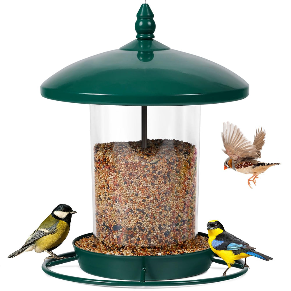 Youvip Metal Bird Feeder in garden setting