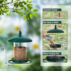 Youvip Metal Bird Feeder with top flip lid for easy filling