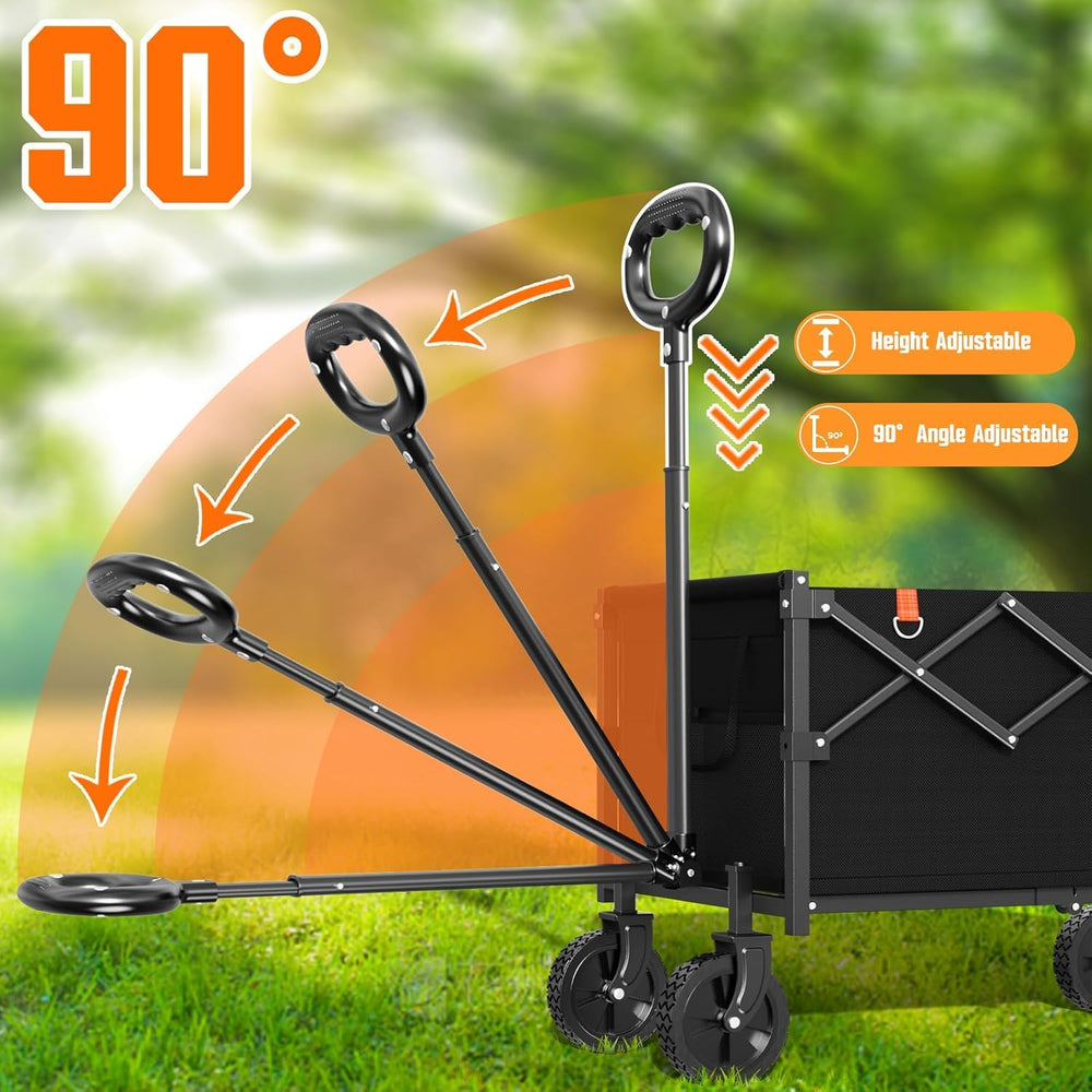 Yozoia Foldable Utility Wagon Cart with elastic straps