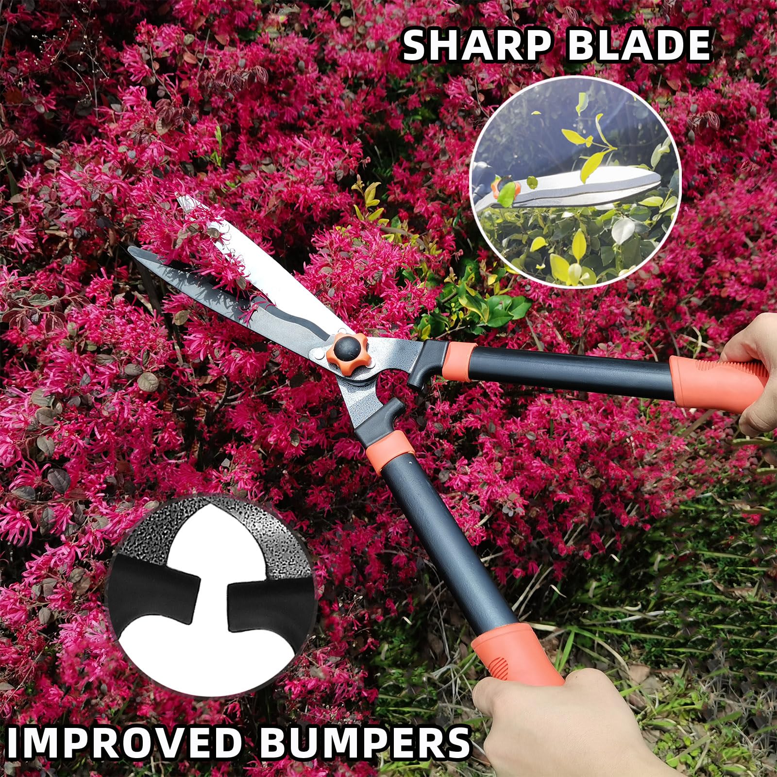 YRTSH hedge shear with ergonomic rubber grip