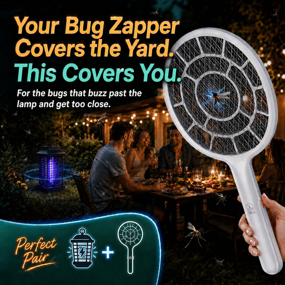 YsChois Electric Fly Swatter with cleaning brush included
