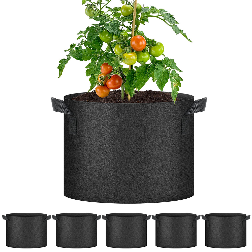 YSSOA 10 Gallon Grow Bag front view with plants inside