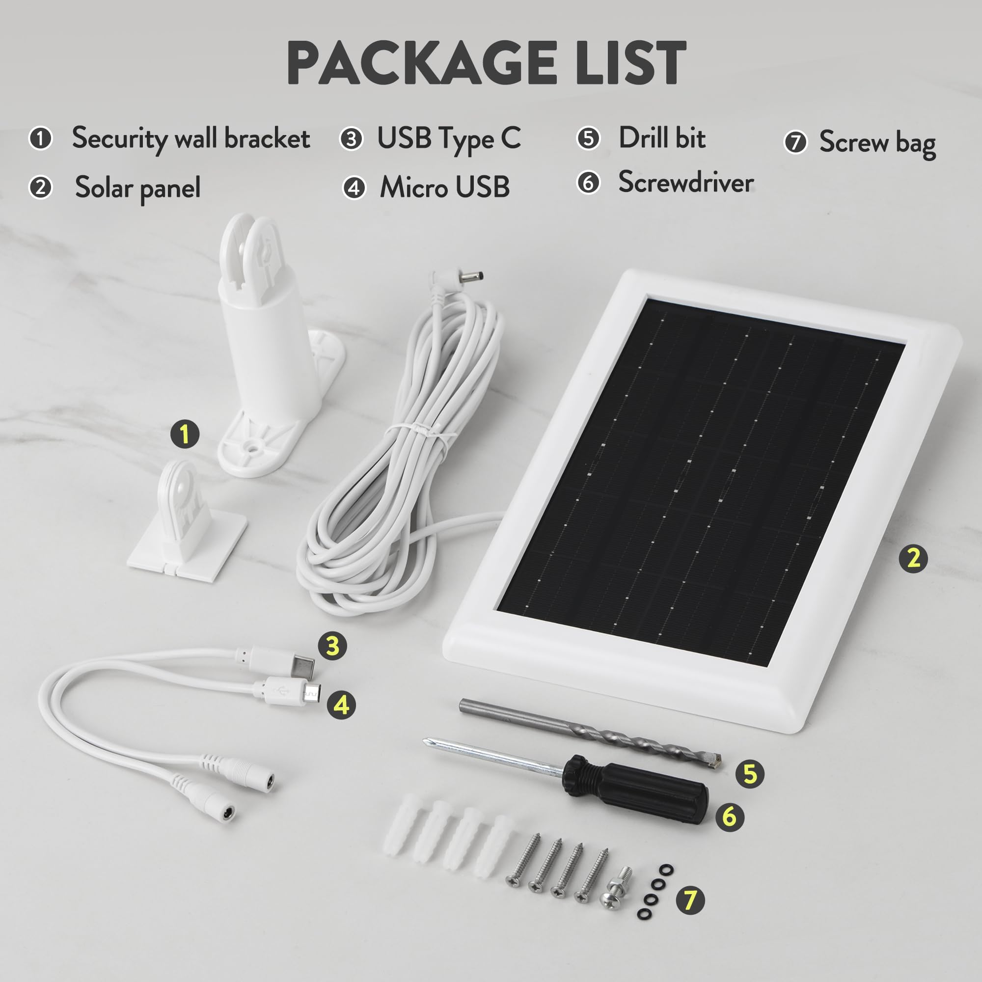 YUELAN Ring Solar Panel Charger back view showing design