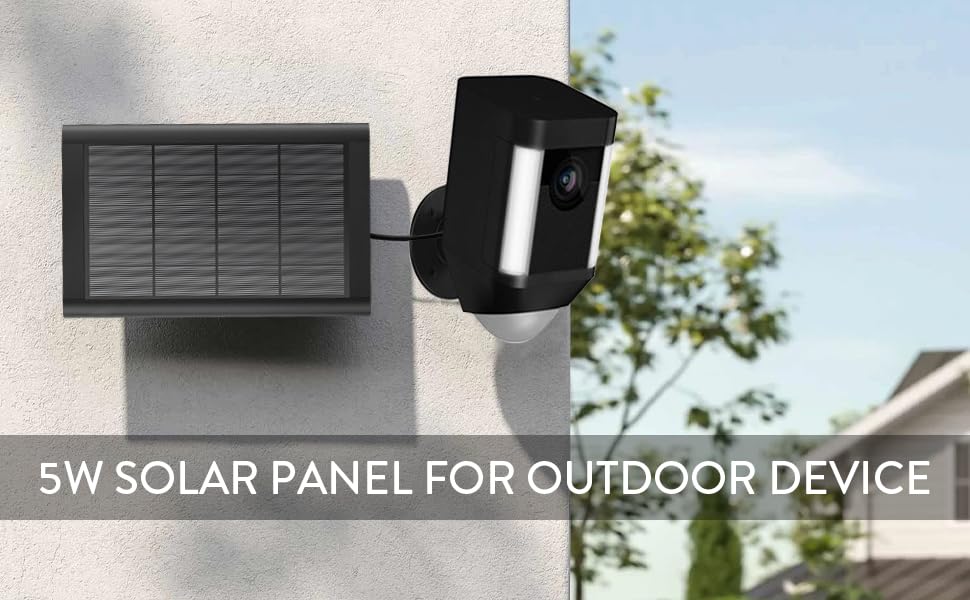 YUELAN Ring Solar Panel Charger in a winter garden setting