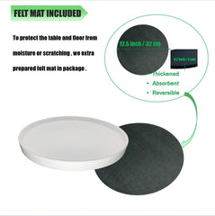 Yukfona 12-inch ceramic saucer with potted plant