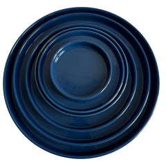 Yukfona Ceramic Plant Saucer Tray 6.4 Inch Blue top view