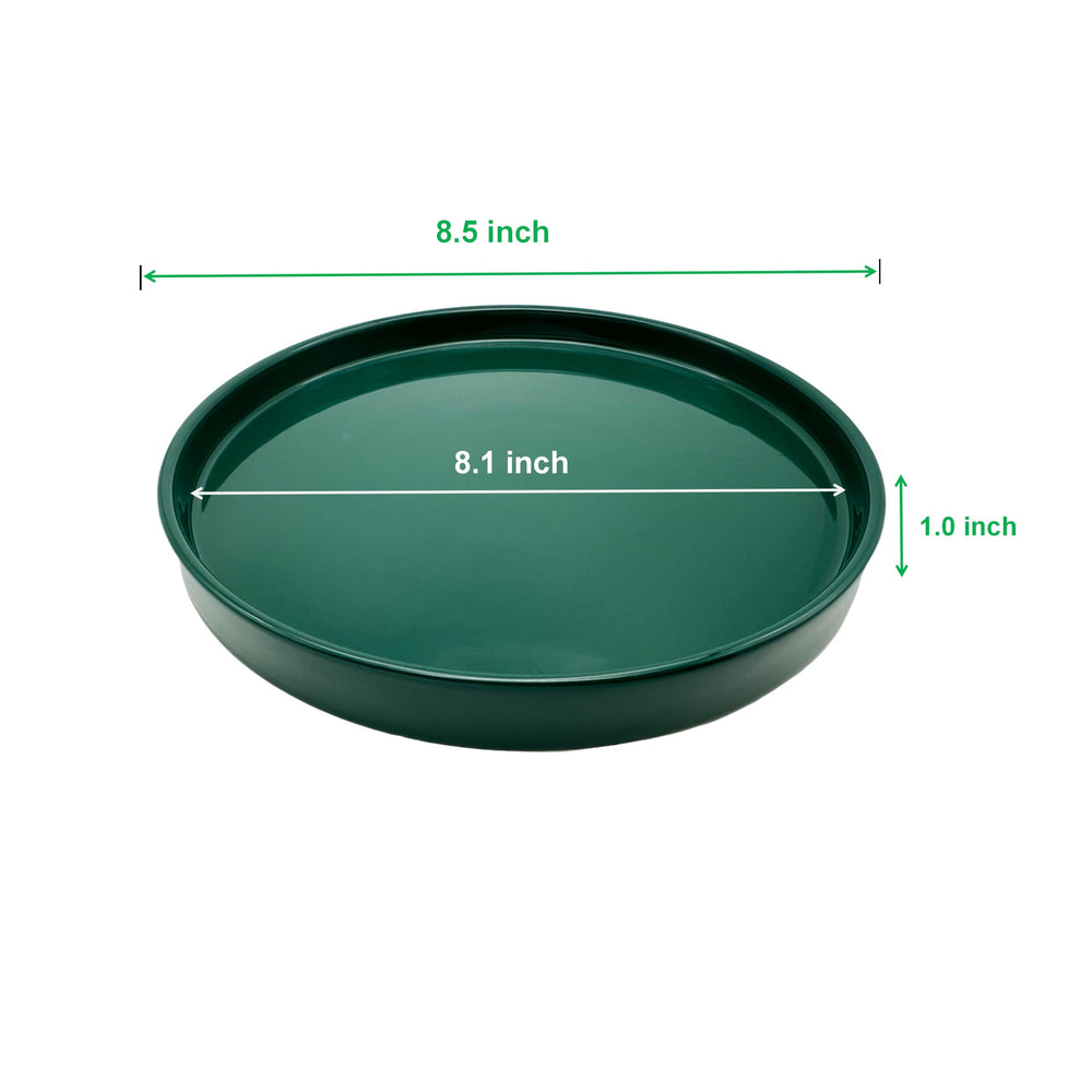 Yukfona ceramic plant saucer tray with potted plant