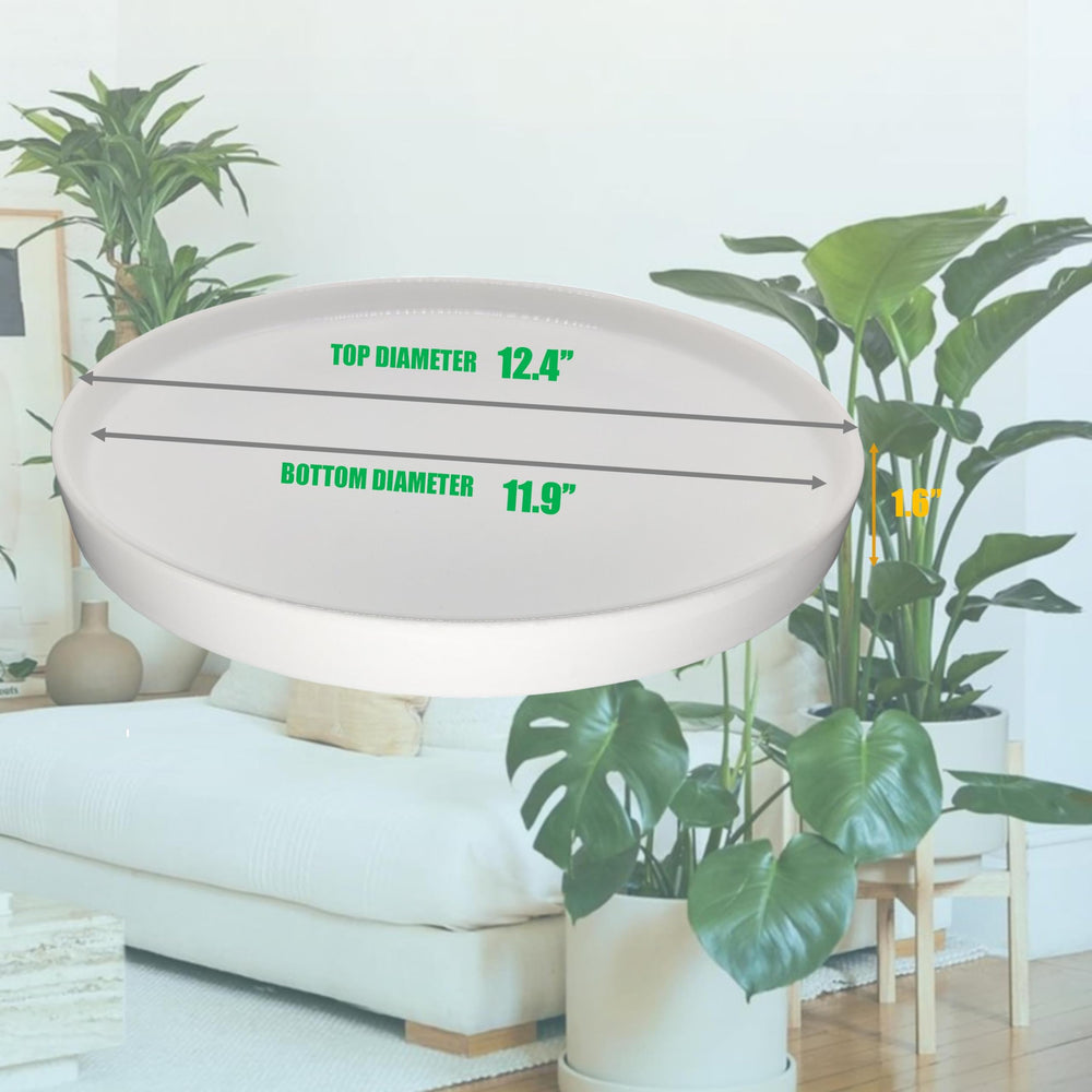 Yukfona ceramic saucer tray with potted plant