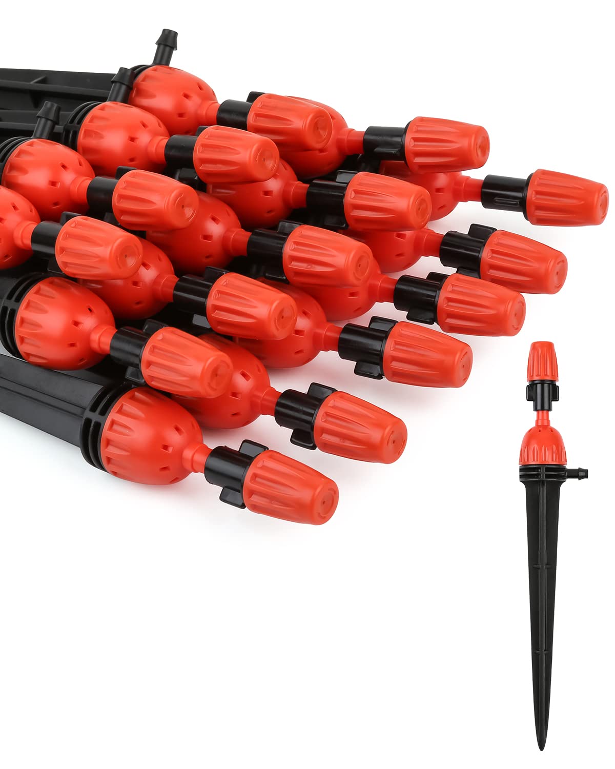 Yulaiyoen 25pcs 1/4" Drip Irrigation Emitters front view