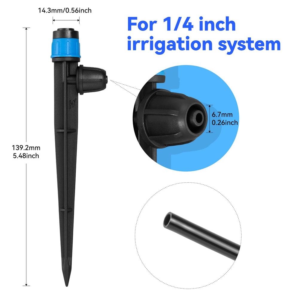 Yulaiyoen drip emitter showing adjustable cap