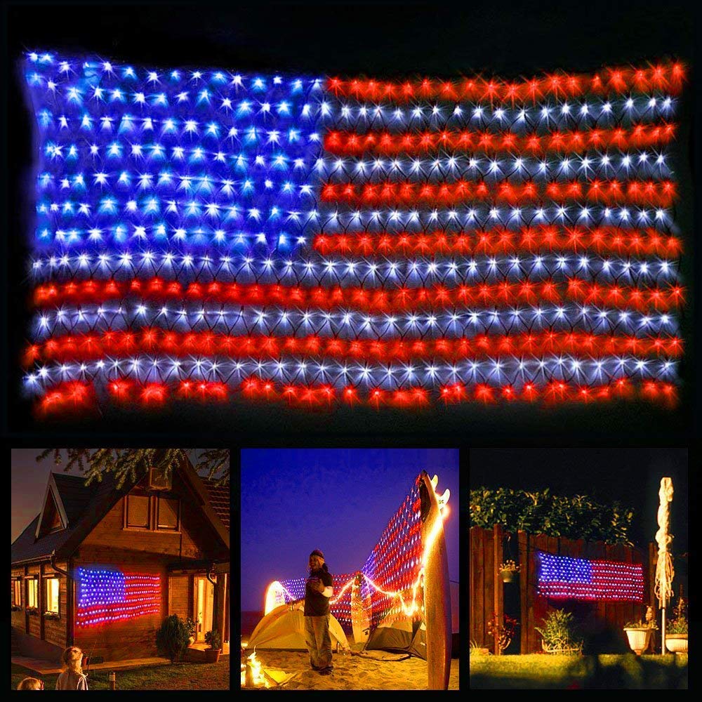 YULIANG LED American Flag Lights front view