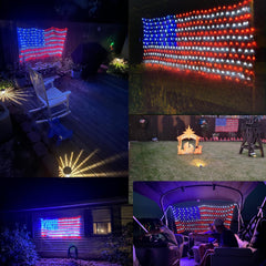YULIANG LED American Flag Lights installation on porch