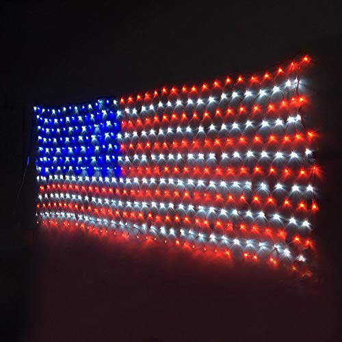YULIANG LED American Flag Lights plug and wiring detail