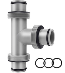 YULOFMVE Pool Hose Connector T-Joint Gray front view