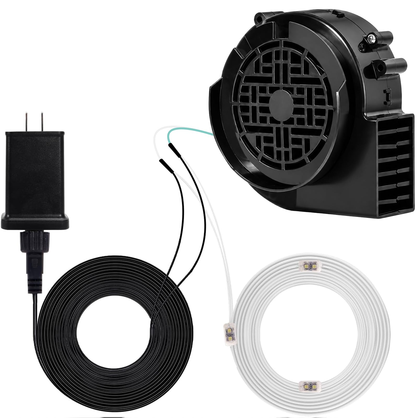 YUNVI Inflatable Replacement Fan Blower 12V 1.2A front view
